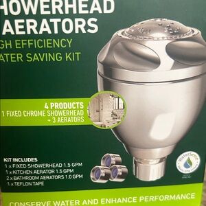 High Efficiency Chrome Showerhead Aerator Kit